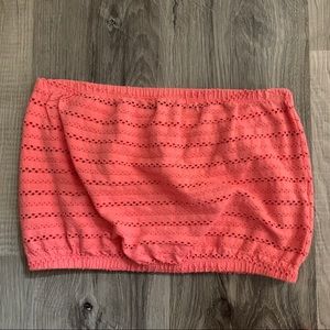 Cooperative Crochet Crop Strapless Top